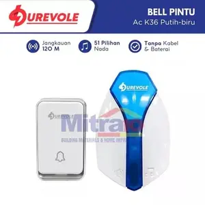 Durevole Bell Pintu Doorbell Ac K36 Putih-Biru