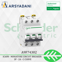 Gambar A9F74302 - Schneider miniature circuit breaker IC60N 3P 2A C curve dari arsyadani.id Kota Administrasi Jakarta Pusat 1 Tokopedia