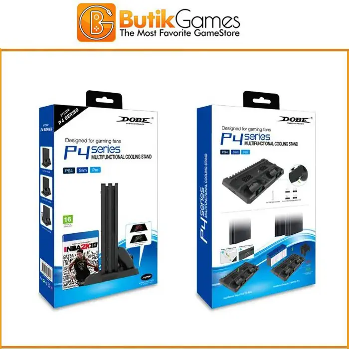 Kipas Vertical Stand Cooling fan Charger Stick Rak CD PS4 Slim Fat Pro