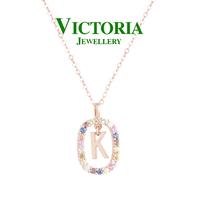 Gambar Liontin Berlian Sapphire Inisial K + Kalung Victoria Jewellery - ROSE GOLD dari Victoria Jewellery Online Kota Administrasi Jakarta Selatan 1 Tokopedia
