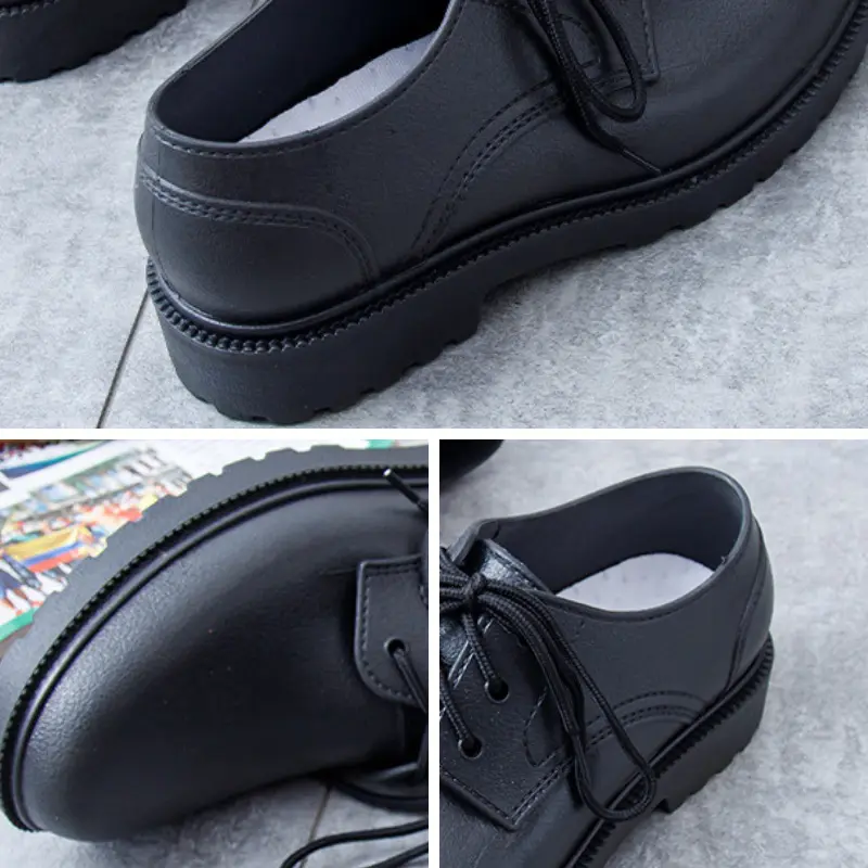 Sepatu Pantofel Pria Hitam Polos Docmart Kasual Premium Import Slip On Tali Cowok Kantor Formal SPT-26 7