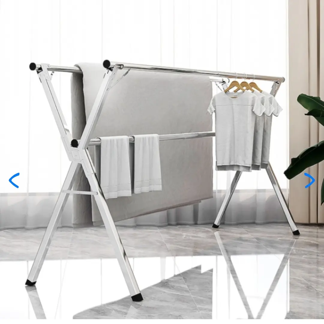 Stora Jemuran Pakaian X-Shape Lipat Silver