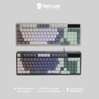 Gambar Rexus K98M Full Size Keyboard Gaming Membrane 98 keys Retro Style Kabel Lampu K98M V2 - K98M V2 dari Click & Go Tokopedia Kota Bandung 1 Tokopedia