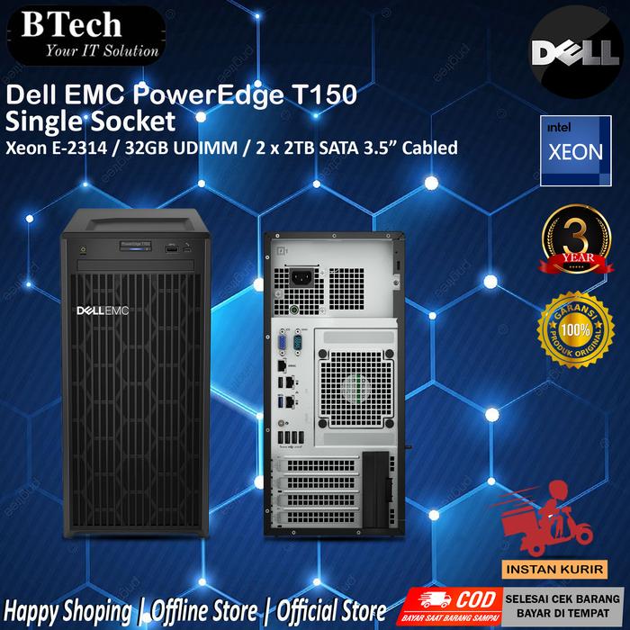 Dell Power Ege T150 Xeon E-2324G 完動品 Dell PowerEdge T150 Xeon E-2324G 16GB 1TB T150-FY25Q1E