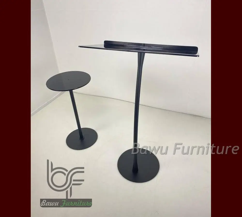 Podium Pulpits Minimalis BLACK -  Mimbar Gereja Stainles Akrilik Hitam