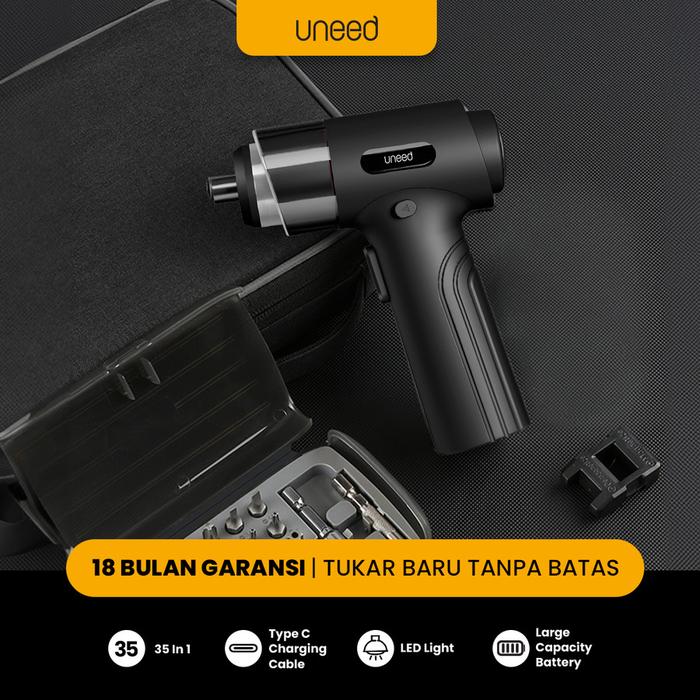 Gambar UNEED Cordless Electric Gun Screwdriver Obeng Listrik 35 in 1 - USD602 dari specialdealshop Kota Administrasi Jakarta Pusat Tokopedia