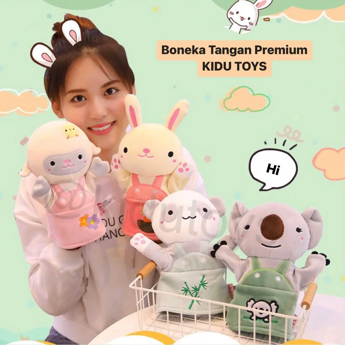 Boneka Peraga Tangan Hewan Hand Puppet Premium Animal Kidu Toys