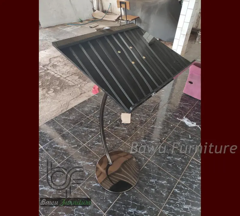 Podium Pulpits Minimalis BLACK -  Mimbar Gereja Stainles Akrilik Hitam 4