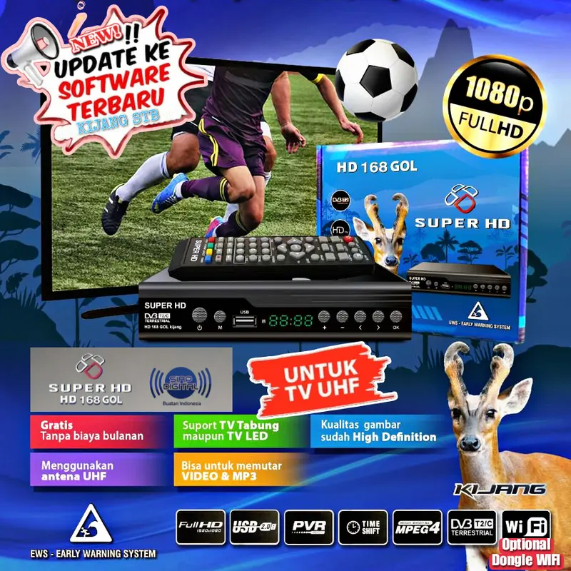 Super hd 168 Setop box Digital TV KIJANG DVB t2 0