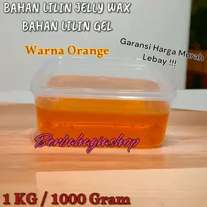 Bahan Lilin Jeli Jelly Kristal Gel Wax Hp Raw 1 KG Warna Orange Jingga