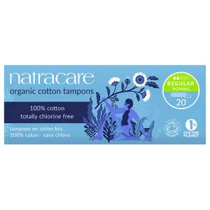 COTTON TAMPON NATRACARE ORGANIC REGULER ISI 20