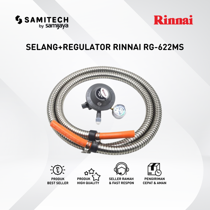 Gambar SELANG REGULATOR RINNAI RG-622MS 1,8 METER TEKANAN RENDAH dari samitech.id Kab. Ponorogo Tokopedia