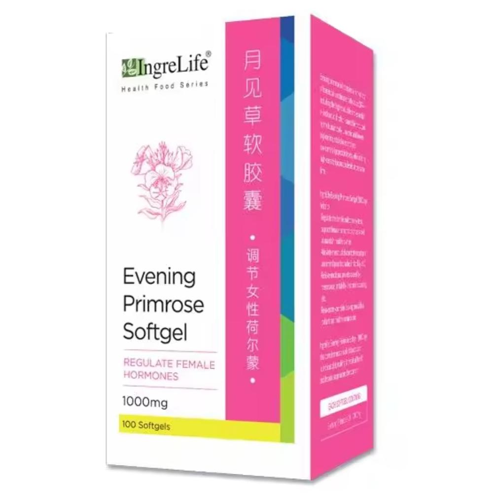 IngreLife Evening Primrose 100 Softgels ( Support Female Hormonal )
