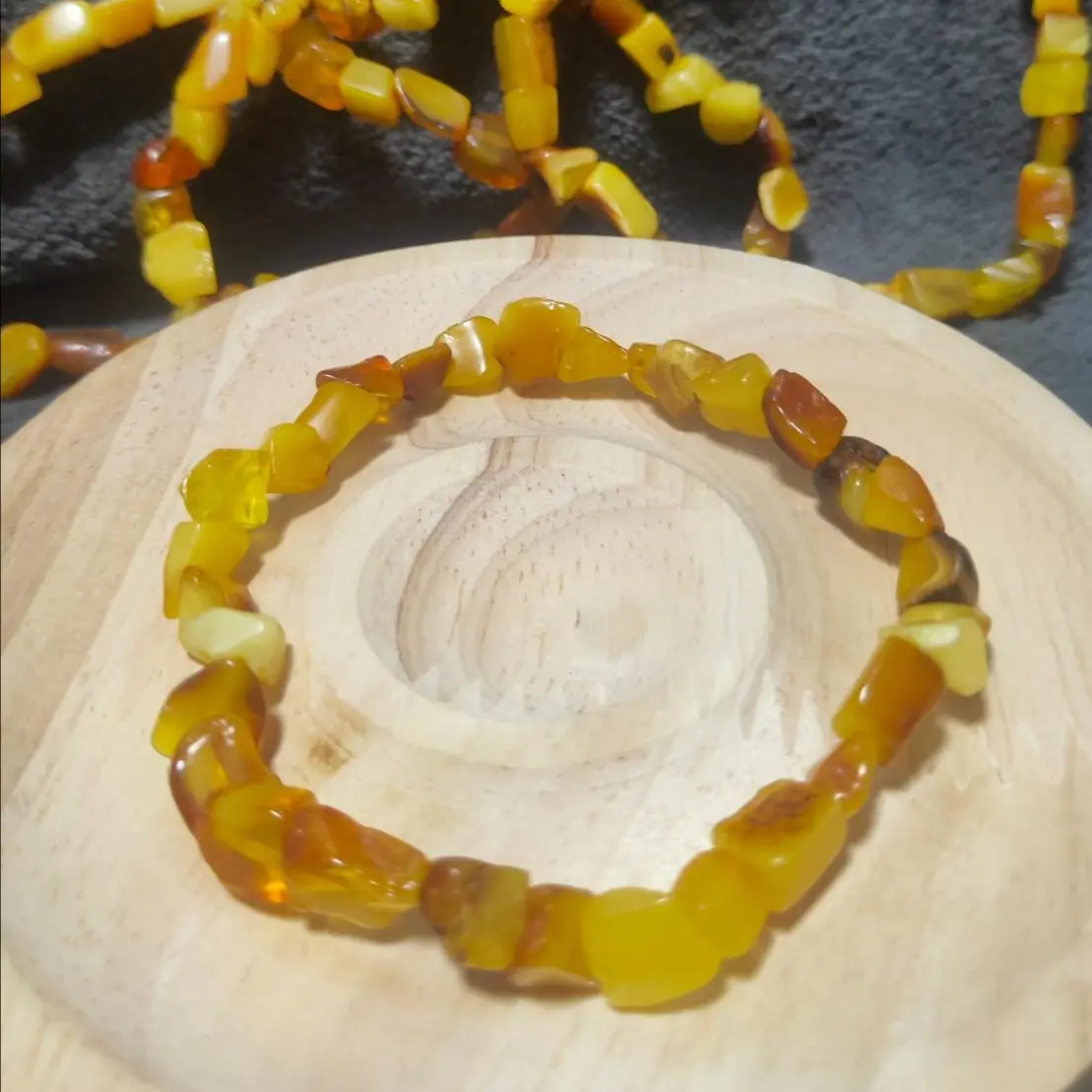Gelang Amber  Natural Tumble 5x8 mm Top Grade