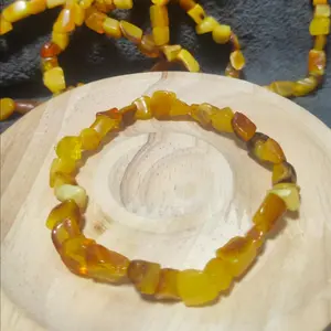 Gelang Amber  Natural Tumble 5x8 mm Top Grade