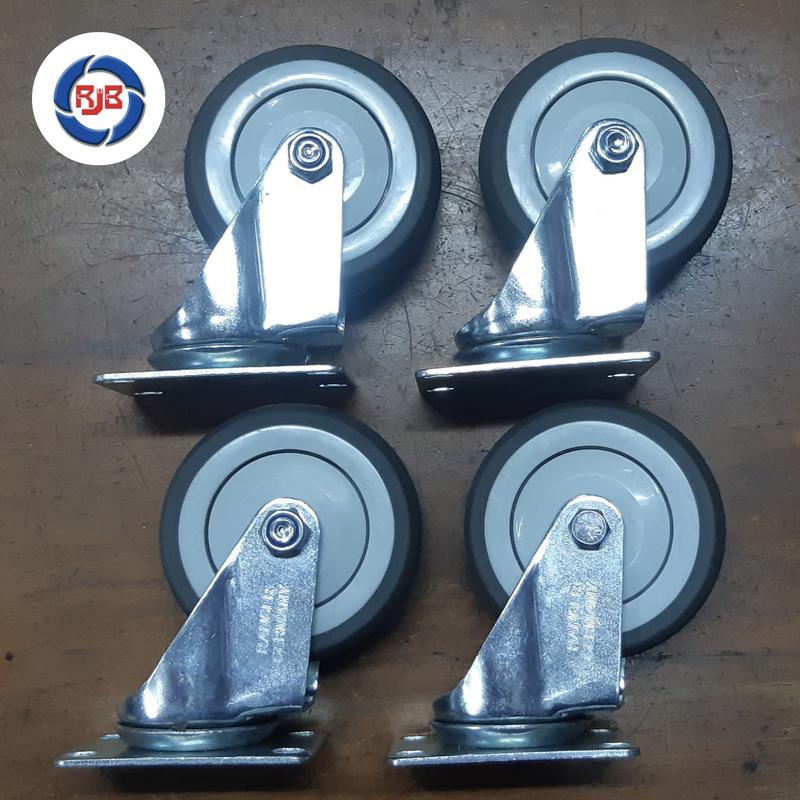 Roda castor TPR wheel uk 4 inch ranger - Hidup ( 1 set ) - Shop | Tokopedia