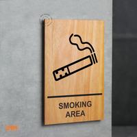 Gambar INPI - Sign Kayu Mahoni Sticker Portrait Smoking Area - Hitam dari INPI HOUSE Official Kota Bandung 1 Tokopedia