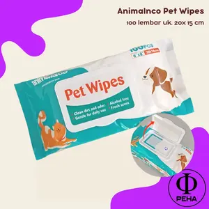 Tissue Basah Anjing Kucing 100pc - Pet Soft Wipes Wet Tissues Anabul