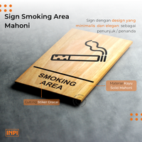 Gambar INPI - Sign Kayu Mahoni Sticker Portrait Smoking Area - Hitam dari INPI HOUSE Official Kota Bandung 3 Tokopedia