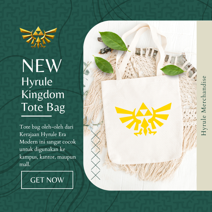 Gambar Totebag Hyrule Kingdom bahan premium baby canvas dari Hyrule Merchandise Kab. Bekasi Tokopedia