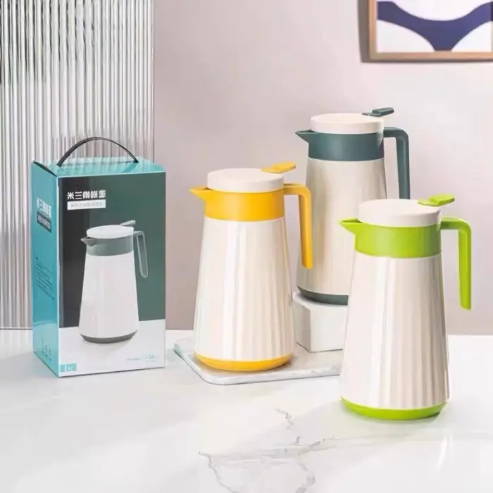 Teko Thermos Air Panas 1Liter - Teko Kaca Vacum Free Sticker