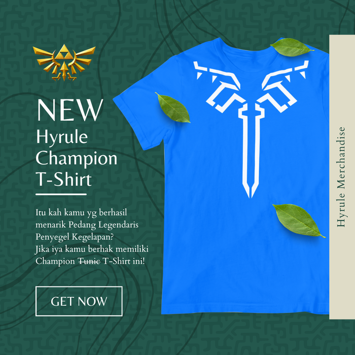 Gambar Champion Tunic T-Shirt Link The Legend of Zelda BoTW & ToTK - L dari Hyrule Merchandise Kab. Bekasi Tokopedia