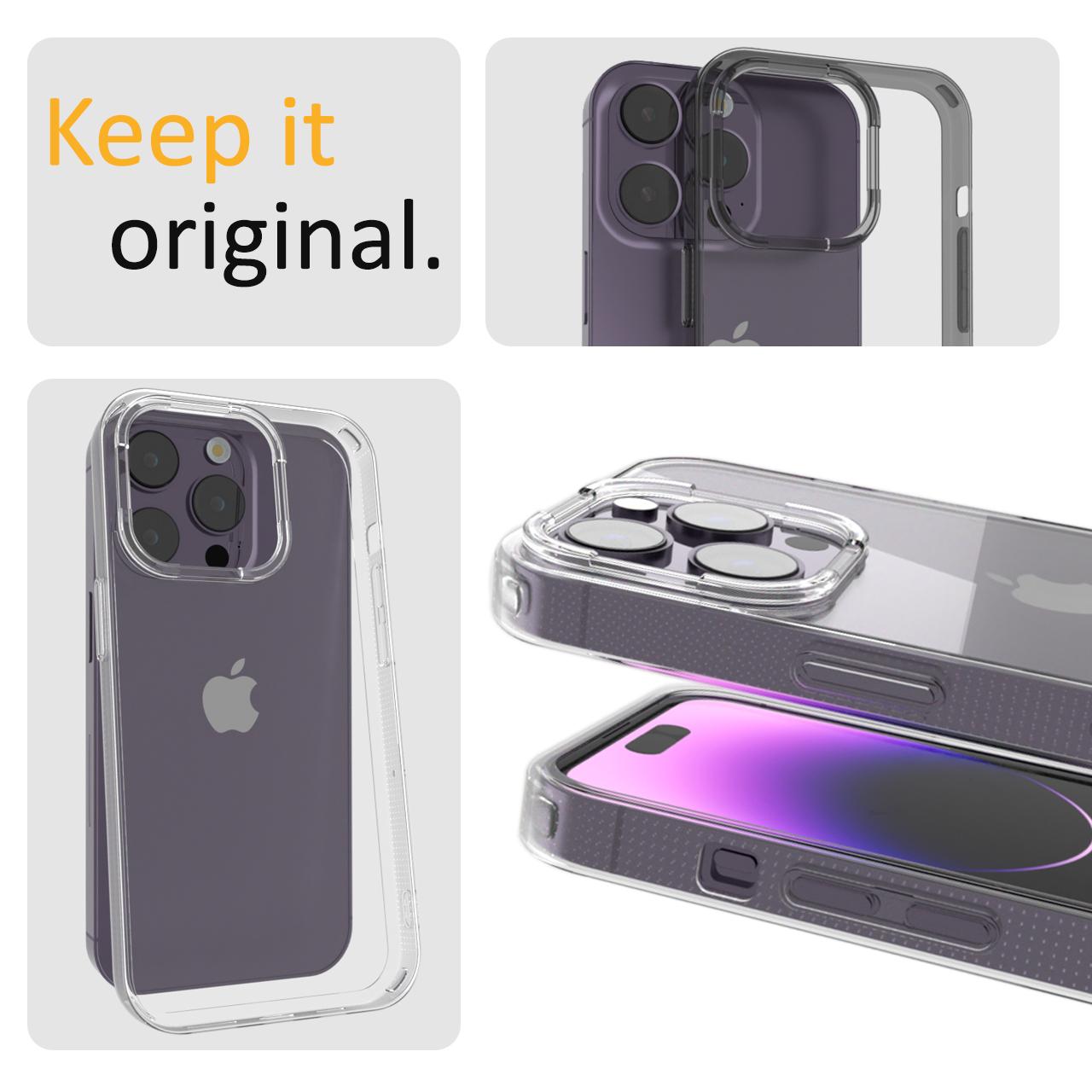 Case iPhone 14 Pro Max Plus OctaGoods Dual Clear Hybrid Matte Casing