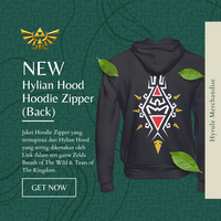 Gambar Jaket Hoodie Zipper Pria Wanita Zelda Link Hylian Hood - L dari Hyrule Merchandise Kab. Bekasi 1 Tokopedia