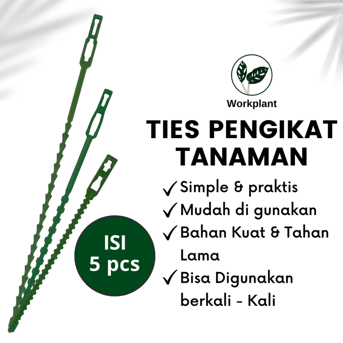 Gambar Ties Pengikat Tanaman Serbaguna  - Tali Pengikat Tanaman Merambat - 23cm dari workplant official Kota Surabaya Tokopedia