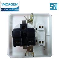 Gambar MORGEN MG-883NPC Stop Kontak Arde + Saklar Engkel SNI dari Britplaza Kota Depok 2 Tokopedia