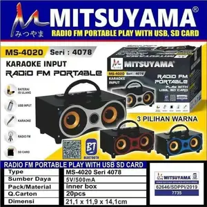 Speaker Radio FM Portable With USB SD Card Mitsuyama MS-4020 Seri 4078
