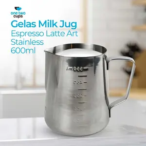 KD 600ml ZM0078 Gelas Takar Ukur Embos Pitcher Kopi Latte BAGUS MURAH