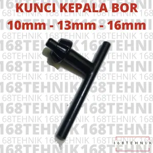 KUNCI KEPALA BOR 16MM MERK WIPRO / KUNCI BOR 3 -16 MM