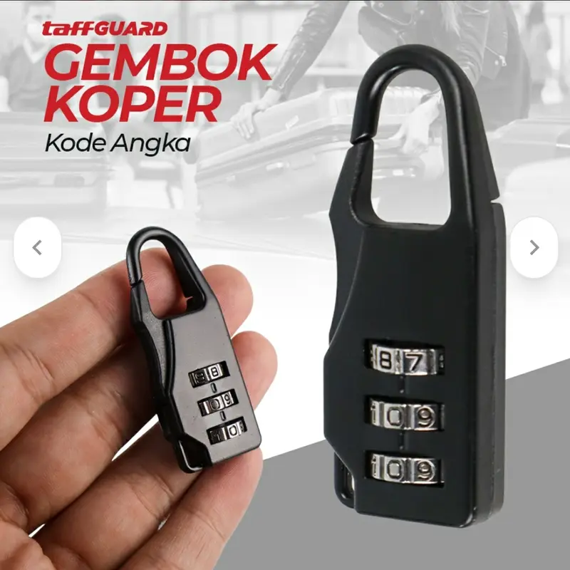 Taffguard Gembok Koper Tas Dengan kode Angka Safety Lock Portable 0