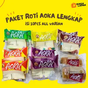 Paket 10 Roti Aoka All Varian Mix Rasa 65gr