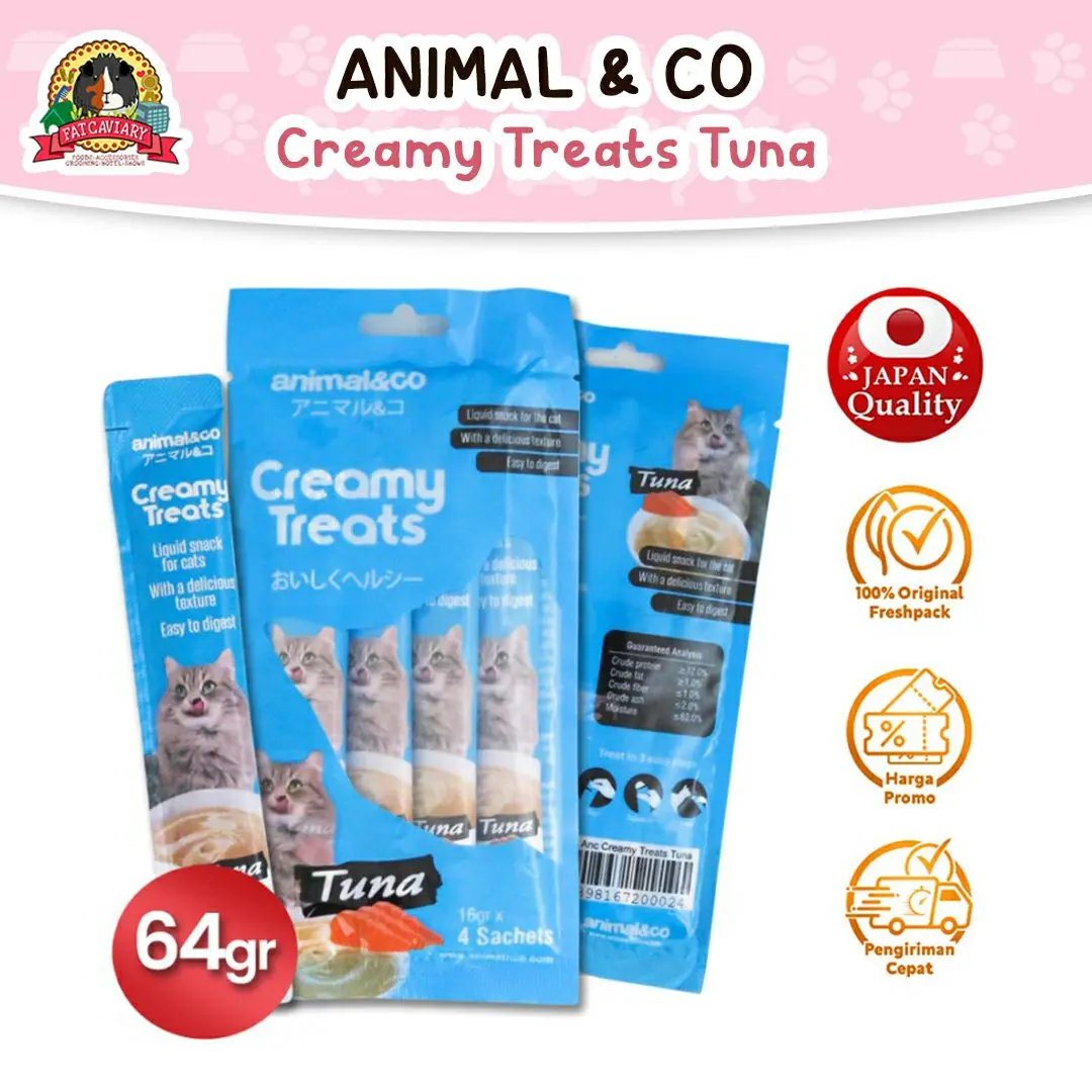 SNACK KUCING ANC CREAMY TREATS TUNA16G x 4 FULL PACK