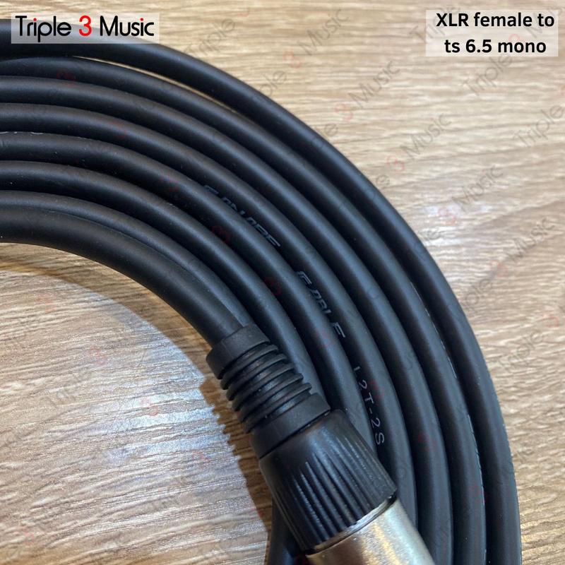 Kabel XLR 3m Female to Jack TS 6.5 akai Canare TW kabel mic dynamic 3