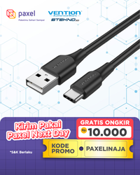 Gambar Paxel Special - Vention Kabel Data Usb Type C Fast Charging Android 3A - CTH Black, 1 Meter dari Vention Authorized Store Kota Administrasi Jakarta Barat 1 Tokopedia