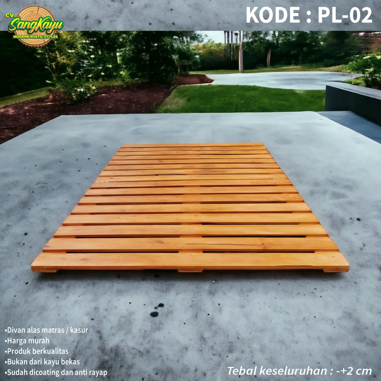 Dipan tempat tidur kayu murah minimalis divan alas matras kasur palet Bed