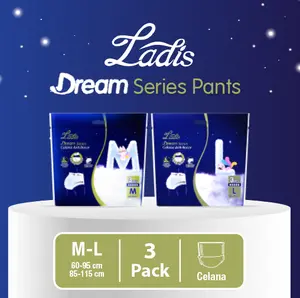 LADIS Pembalut Celana Menstruation Pants Size M/L [3 Pack]