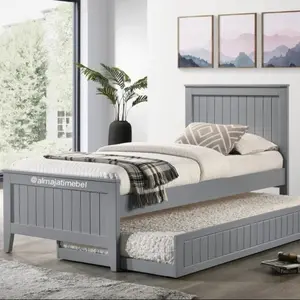 dipan laci kayu jati, divan anak, ranjang tempat tidur