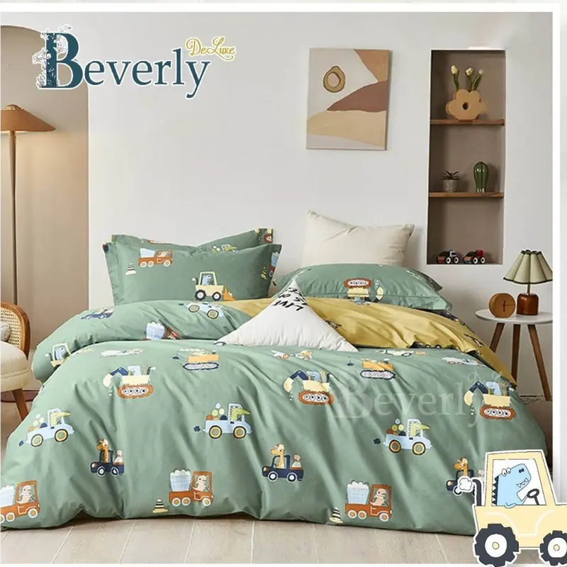 Bedcover Set 180x200 Motif Anak Miniatur Mobil Katun Lokal STAR 0