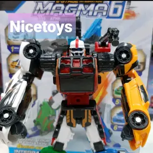 Mainan anak Robot Magma 1robot jadi 6mobil/Bonus 1toy random