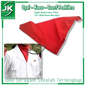 Syal kacu scraf Paskibra - Slayer Merah Polos Segitiga - Syal Segitiga