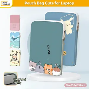 PELINDUNG / COVER for Tas Laptop 13 14 15 inch Motif Lucu Pouch Sarung Karakter Waterproof