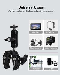 Gambar Jmary SR-56 Aluminum Super Clamp Bracket Pipe Holder Action Cam Phone Camera Kamera Led dari Metoocel Kota Surabaya 3 Tokopedia
