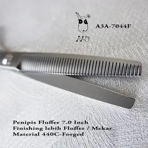 Gunting Grooming Anjing FLUFFER Penipis Hybrid Thinning KKO Gigi piano