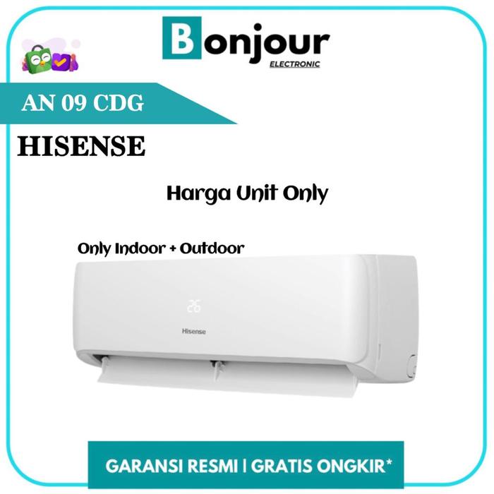 Gambar AC Murah 1 PK Hisense AN09CDG AC Standar 1PK Hisense AN 09 CDG AN09 dari Bonjour Electronic Official Kota Depok Tokopedia