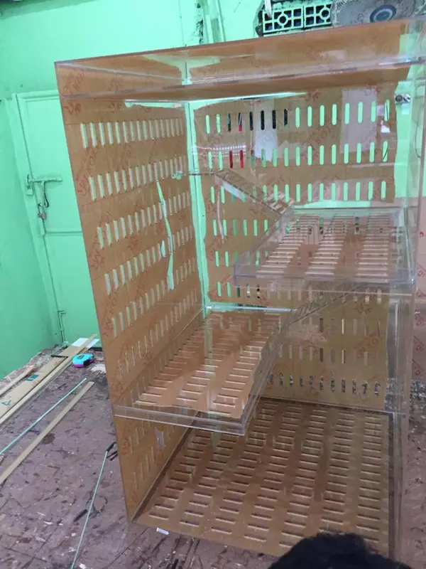 Kandang Hamster Akrilik 2 Tingkat Custom   PxLxT 100x40x80cm 2