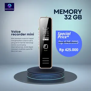 Alat perekam suara digital FORNORM Mini Voice recorder zoom HD 32GB